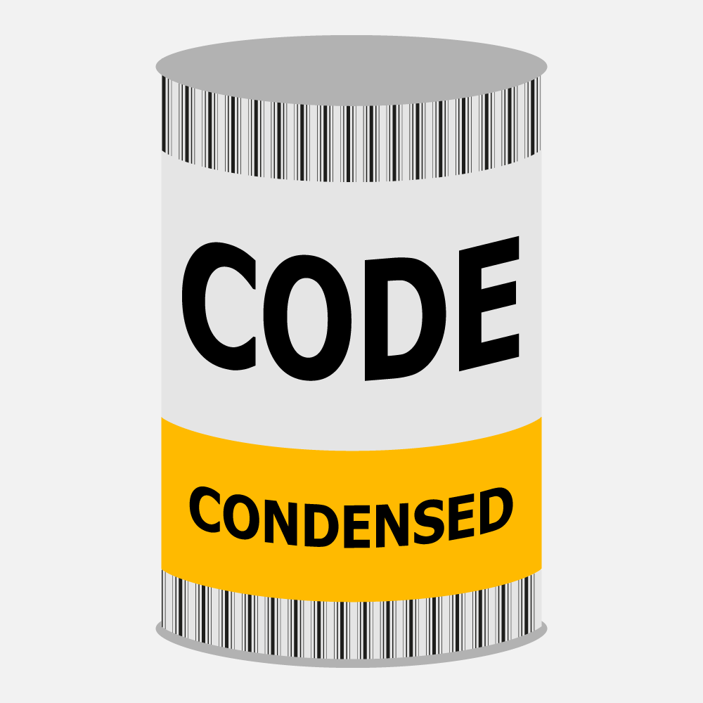 Condensed code can