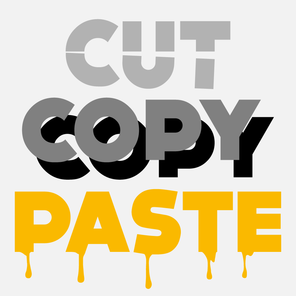 Cut copy paste